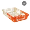 Caisse Sans Couvercle Ivoire Plastique 60x40x12 Cm 20 L Fond Ajouré Gilac