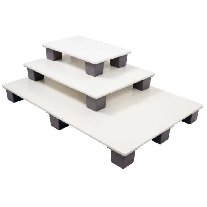 Palette Rectangulaire Blanc Plastique 120x80x11 Cm 500 Kg Gilac 2 Palette Rectangulaire Blanc Plastique 120x80x11 Cm 500 Kg Gilac – Image 2