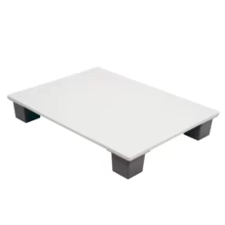 Palette Rectangulaire Blanc Plastique 60x80x11 Cm 500 Kg Gilac