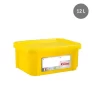 Bac Gerbable Avec Couvercle Jaune Plastique 40x30x18 Cm 12 L Fond Plein Parois Pleines Gilac