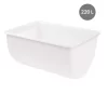 Patière Sans Couvercle Blanc Plastique 93x67x51,1 Cm 220 L Fond Plein Parois Pleines Gilac