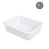 Bac à Diviseuse Sans Couvercle Blanc Plastique 53x41x14 Cm 20 L Fond Plein Parois Pleines Gilac