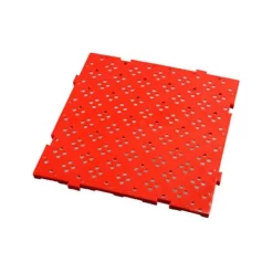 Caillebotis Carré Rouge Plastique 50x50x2,2 Cm Gilac