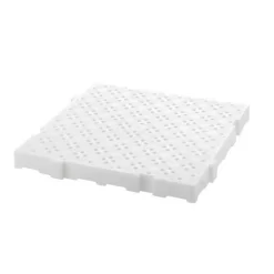 Caillebotis Carré Blanc Plastique 50x50x5 Cm Gilac