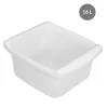 Cuvette Sans Couvercle Blanc Plastique 40x35x20 Cm 16 L Fond Plein Parois Pleines Gilac