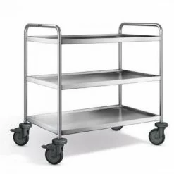 Chariot De Service Inox 3 Niveaux 90x60x95 Cm 120 Kg B.pro