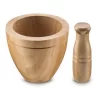 Mortier Avec Pilon Bois Bambou Ø 12,5 Cm 13 Cm Deglon