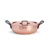 Sautoir Bombé Cuivre Inox Sans Revêtement Avec Couvercle Ø 28 Cm 10 Cm 4,9 L Prima Matera De Buyer