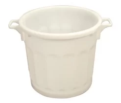 Bac De Manutention Plastique Blanc Ø 67 Cm 48,5x54 Cm 75 L Sans Couvercle Gilac