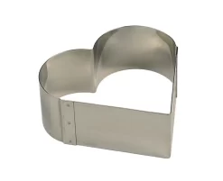 Lot De 6 Nonettes Coeur Inox Sans Revêtement 7x6,5x3 Cm Gobel