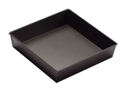 Moule à Manqué Acier Revêtement Anti-adhésif 24x24x5 Cm Fixe Gobel