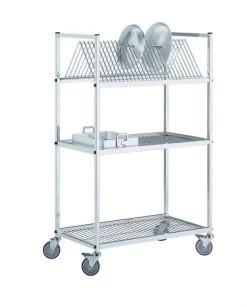 Chariot De Stockage Inox 100x62x170 Cm 3 Niveaux Saint Romain