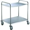 Chariot De Service Inox 2 Niveaux 85,5x53,5x92,5 Cm 80 Kg
