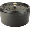 Cocotte Fonte D'acier Sans Revêtement Avec Couvercle Ø 22 Cm 14,7 Cm 2,6 L Staub