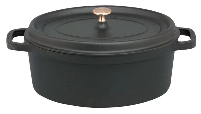 Cocotte Fonte D'acier Sans Revêtement Avec Couvercle 41x32x19,8 Cm 12 L Staub