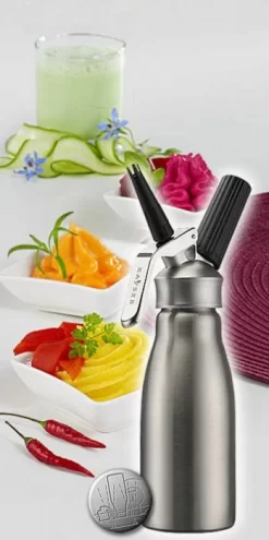 Siphon à Chantilly Inox 1 L Ø 10,5 Cm 33,7 Cm -Ustensiles De Cuisine Boutique ECF 22059 F92 web image 22ce