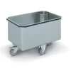 Cuve Mobile Inox 81x56x54 Cm 140 L Sans Couvercle Avec Roues Tournus