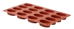 Plaque 16 Petit Fours Ovales Silicone GN 1/3 29,5x17,5x2 Cm Pro.cooker