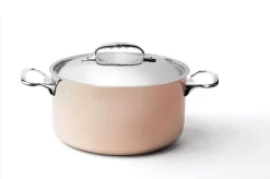 Faitout Avec Couvercle Cuivre Inox Sans Revêtement Avec Couvercle Ø 24 Cm 12,3 Cm 5,4 L Prima Matera De Buyer