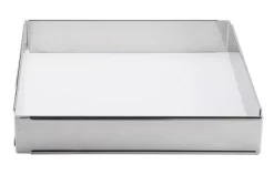 Cadre Mousse Et Entremets Extensible Inox Sans Revêtement 30x30x5 Cm