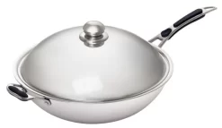 Poêle Wok à Induction Rond Inox Ø 36 Cm 11 Cm 6 L Bartscher