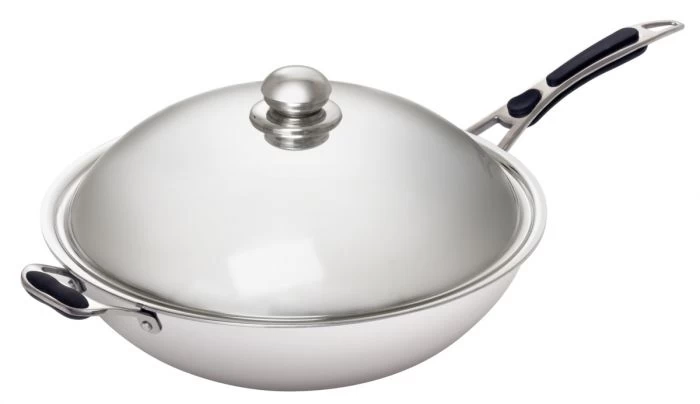 Poêle Wok à Induction Rond Inox Ø 36 Cm 11 Cm 6 L Bartscher
