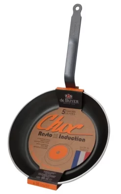 Poêle Rond Aluminium Revêtement Anti-adhésif Ø 32 Cm Choc Resto Induction De Buyer