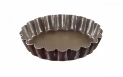 Lot De 6 Moules à Tartelette à Bords Cannelés Acier Revêtement Anti-adhésif Ø 10 Cm 1,8 Cm Gobel