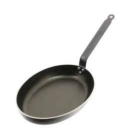 Poêle Ovale Aluminium Revêtement Anti-adhésif 36x26 Cm Choc Resto Induction De Buyer