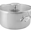 Cocotte Avec Couvercle Inox Verre Sans Revêtement Avec Couvercle Ø 24 Cm 12 Cm 5,2 L M'urban 3 Mauviel