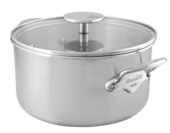 Cocotte Avec Couvercle Inox Verre Sans Revêtement Avec Couvercle Ø 24 Cm 12 Cm 5,2 L M'urban 3 Mauviel