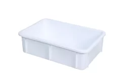Bac Gerbable Sans Couvercle Blanc Plastique 60x40x16,5 Cm 25 L Fond Plein Parois Pleines Gilac