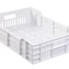 Caisse Ajourée Sans Couvercle Blanc Plastique 60x40x13,5 Cm 25 L Fond Ajouré Parois Ajourées Gilac
