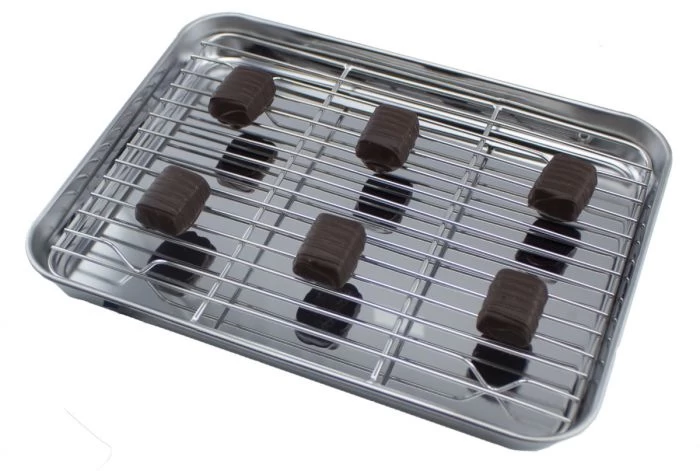 Plateau à Dresser Avec Grille Inox 26x18,5x2 Cm Pro.cooker 2 Plateau à Dresser Avec Grille Inox 26x18,5x2 Cm Pro.cooker – Image 2