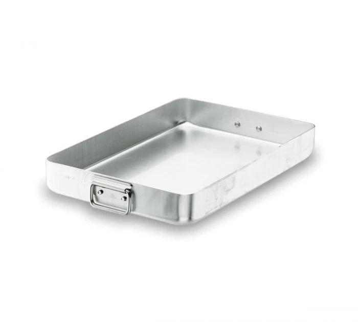 Plaque à Rôtir Aluminium 50x35x7 Cm Anses Tombantes Lacor