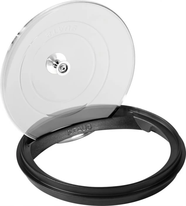 Couvercle Rond Transparent Verre Trempé Ø 23,2 Cm 6 Cm Staub 2 Couvercle Rond Transparent Verre Trempé Ø 23,2 Cm 6 Cm Staub – Image 2