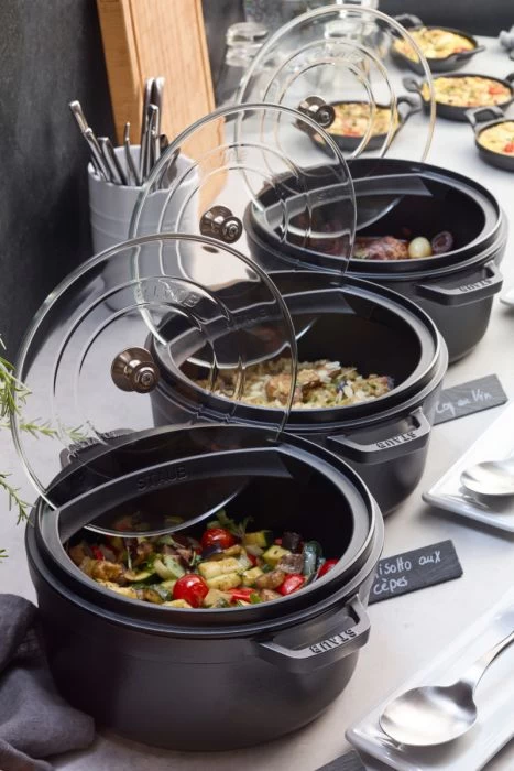 Couvercle Rond Transparent Verre Trempé Ø 23,2 Cm 6 Cm Staub 7 Couvercle Rond Transparent Verre Trempé Ø 23,2 Cm 6 Cm Staub – Image 7