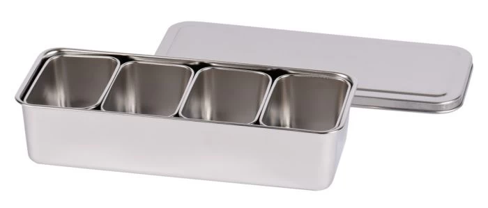 Bac 4 Mini Boites Japonaises Inox 28,1x11,8x6,3 Cm Avec Couvercle L.tellier 1 Bac 4 Mini Boites Japonaises Inox 28,1x11,8x6,3 Cm Avec Couvercle L.tellier