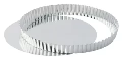 Moule à Tarte Fer Blanc Sans Revêtement Ø 32 Cm 3,5 Cm Mobile Gobel